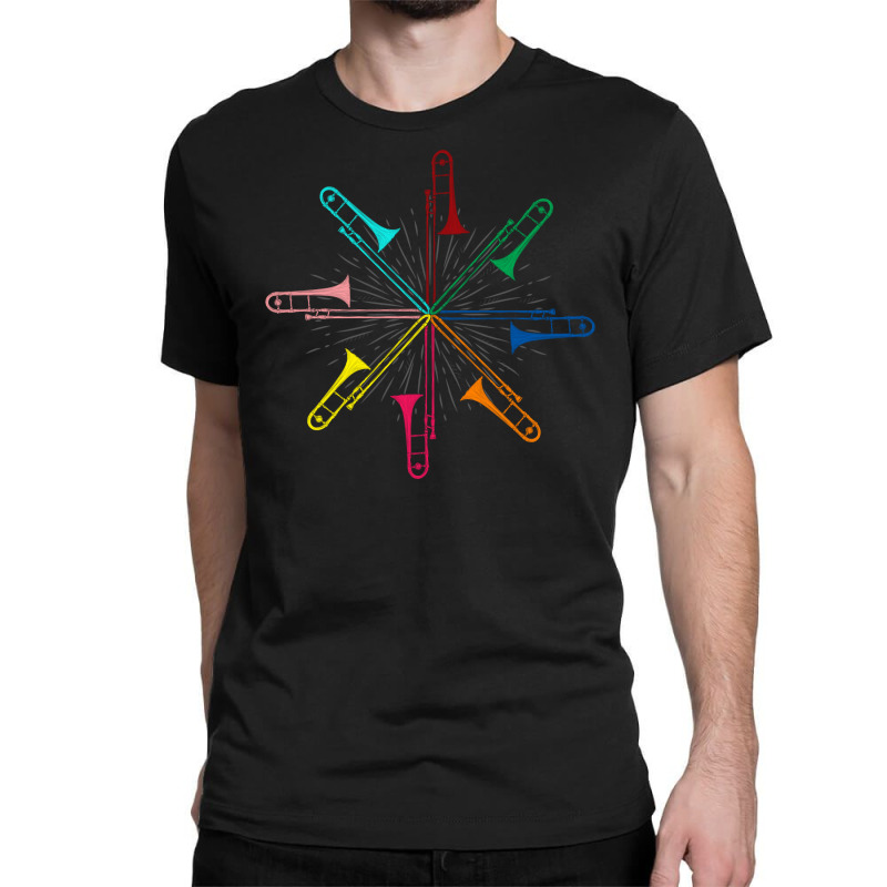 Music Gift Musician Musical Instrument Trombonist Classic T-shirt by terrilyn | Artistshot