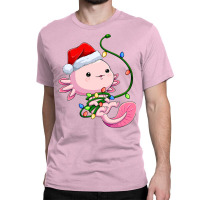 Santa Axolotl Christmas Tree Lights Lizard Xmas Sa Classic T-shirt | Artistshot