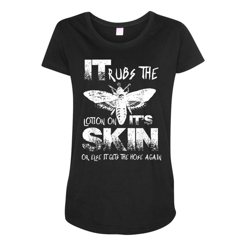 Funny It Rubs The Lotion On Its Skin Vintage Insec Maternity Scoop Neck T-shirt | Artistshot