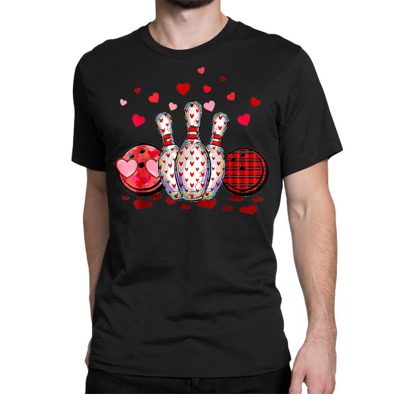 Buffalo Plaid Red Bowling Gnome Christmas Valentin Classic T-shirt | Artistshot