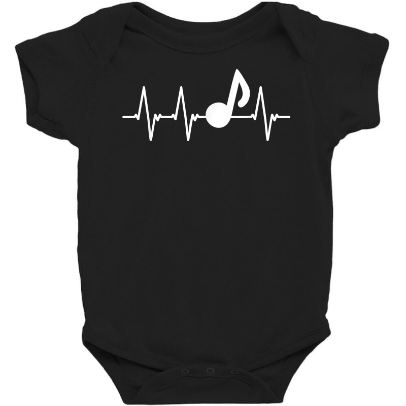 Music Note Heartbeat Gift Instrument T Shirt Baby Bodysuit by genousuv | Artistshot