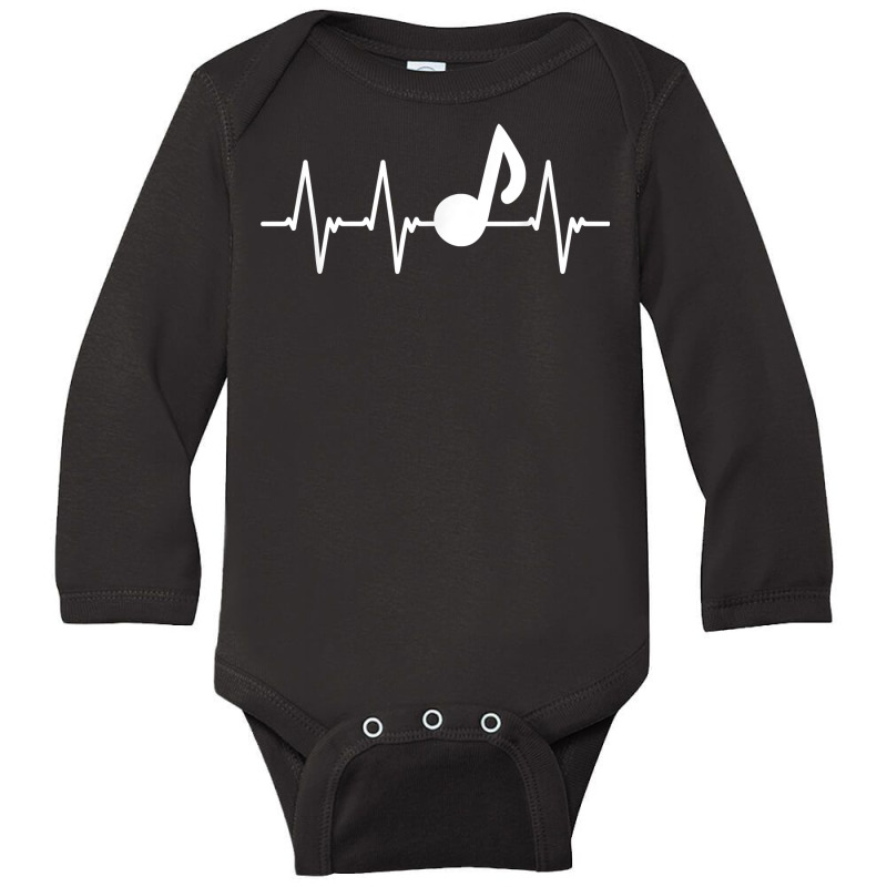 Music Note Heartbeat Gift Instrument T Shirt Long Sleeve Baby Bodysuit by genousuv | Artistshot