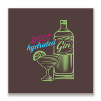 Gin  Bachelor Party Girl Metal Print Square | Artistshot