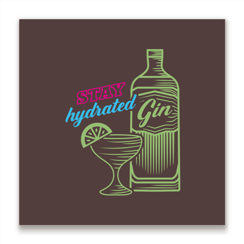 Gin  Bachelor Party Girl Metal Print Square | Artistshot