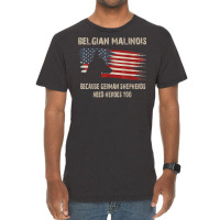 Belgian Malinois American Flag Funny T Shirt Dog G Vintage T-shirt | Artistshot