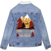 Calm Down Arrowtag Aesthetic Unisex Sherpa-lined Denim Jacket | Artistshot