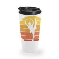 Ballerina Ballet Dancer Sunset Ballet Retro Sunset Travel Mug | Artistshot