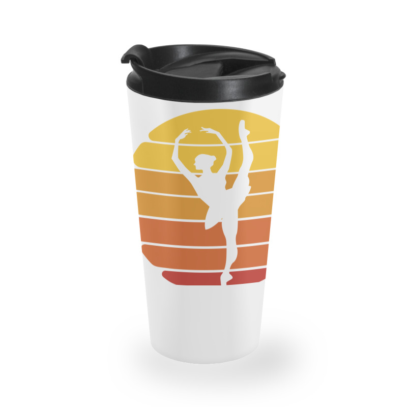 Ballerina Ballet Dancer Sunset Ballet Retro Sunset Travel Mug | Artistshot