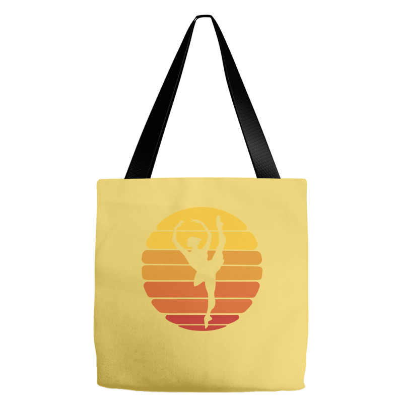 Ballerina Ballet Dancer Sunset Ballet Retro Sunset Tote Bags | Artistshot