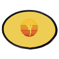 Ballerina Ballet Dancer Sunset Ballet Retro Sunset Oval Patch | Artistshot