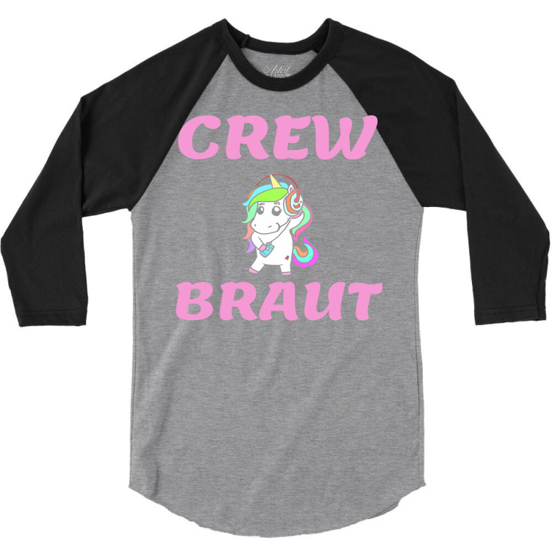 Bachelorette Party  Unicorn Crew Bride Travel 3/4 Sleeve Shirt | Artistshot