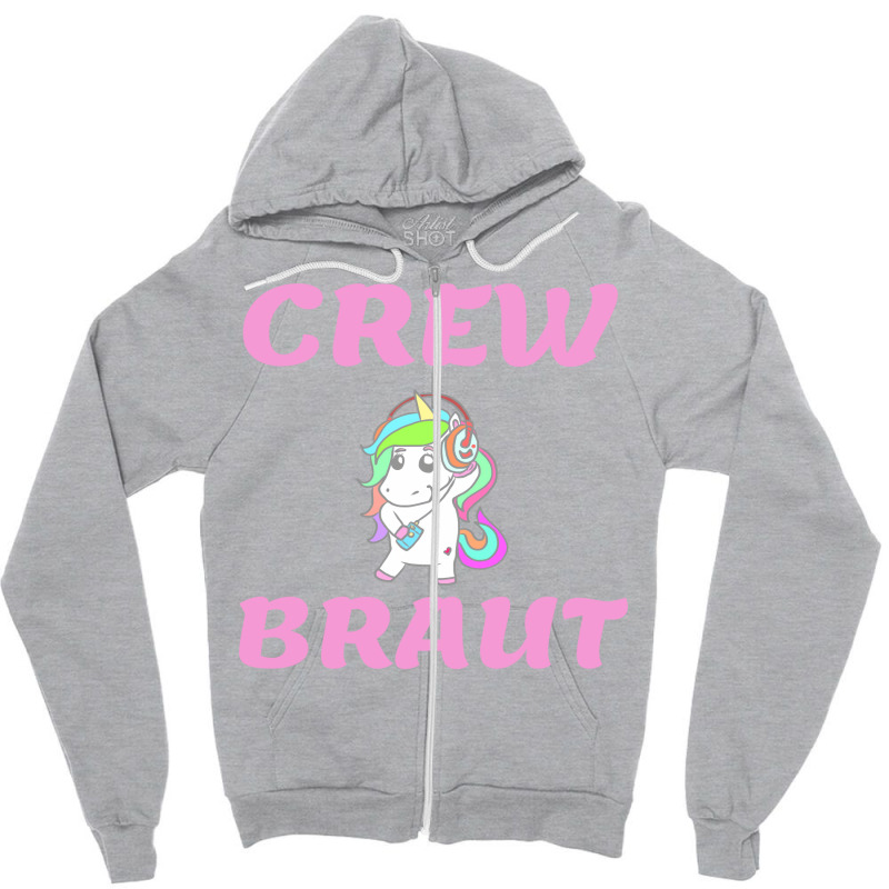 Bachelorette Party  Unicorn Crew Bride Travel Zipper Hoodie | Artistshot