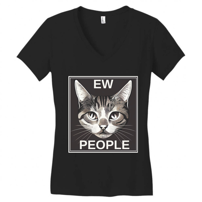 Hot Trend Ew People Cat Women's V-Neck T-Shirt by lethithu856 | Artistshot