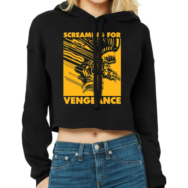 Screaming For Vengeance Cropped Hoodie by MayGrady | Artistshot