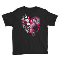 Leopard Heart Stethoscope Oncology Nurse Valentine Youth Tee | Artistshot