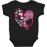 Leopard Heart Stethoscope Oncology Nurse Valentine Baby Bodysuit | Artistshot