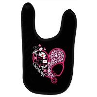 Leopard Heart Stethoscope Oncology Nurse Valentine Baby Bibs | Artistshot