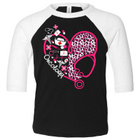 Leopard Heart Stethoscope Oncology Nurse Valentine Toddler 3/4 Sleeve Tee | Artistshot