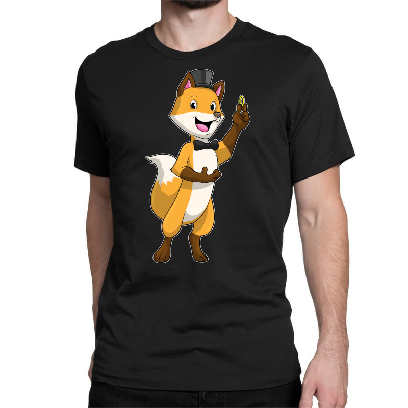 Fox As Groom With Wedding Ring Hipster Classic T-shirt | Artistshot