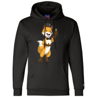 Fox As Groom With Wedding Ring Hipster Champion Hoodie | Artistshot