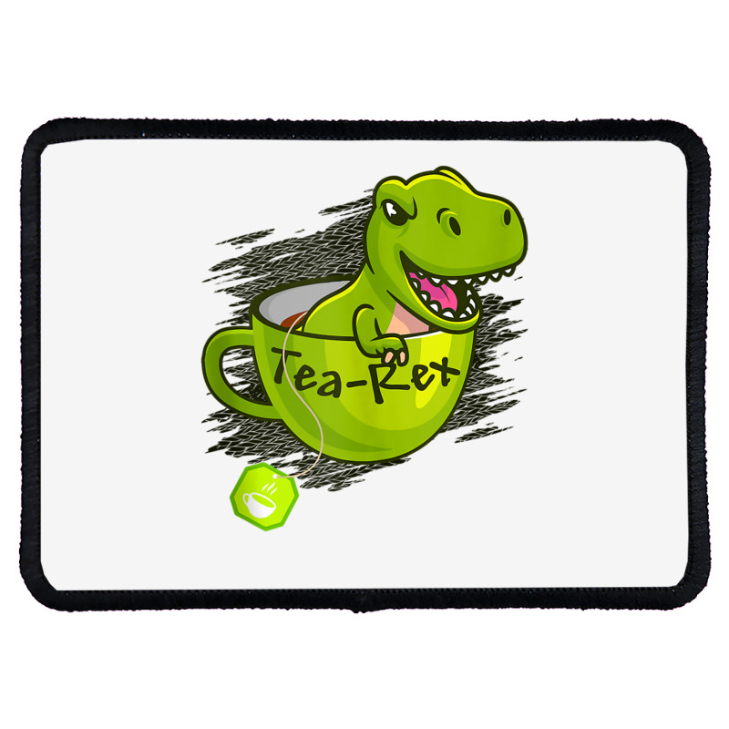 Cute Dino T Rex Dinosaur King Reptile Party Cup Rectangle Patch | Artistshot