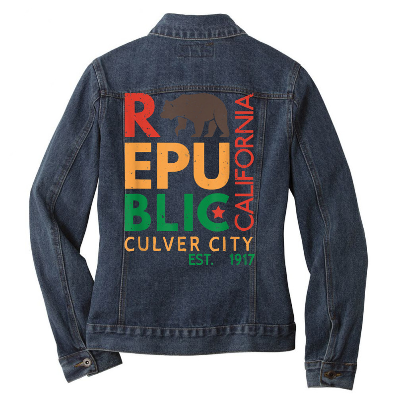 Culver City T Shirt   Republic Of California Ladies Denim Jacket by adam.troare | Artistshot