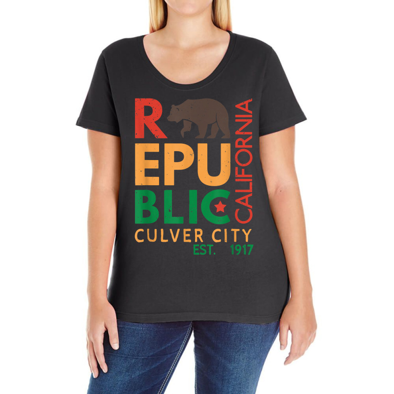 Culver City T Shirt   Republic Of California Ladies Curvy T-Shirt by adam.troare | Artistshot