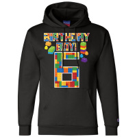 Cute 6th Birthday Gift 6 Years Old Block Building Boys Kids T Shirt Champion Hoodie | Artistshot