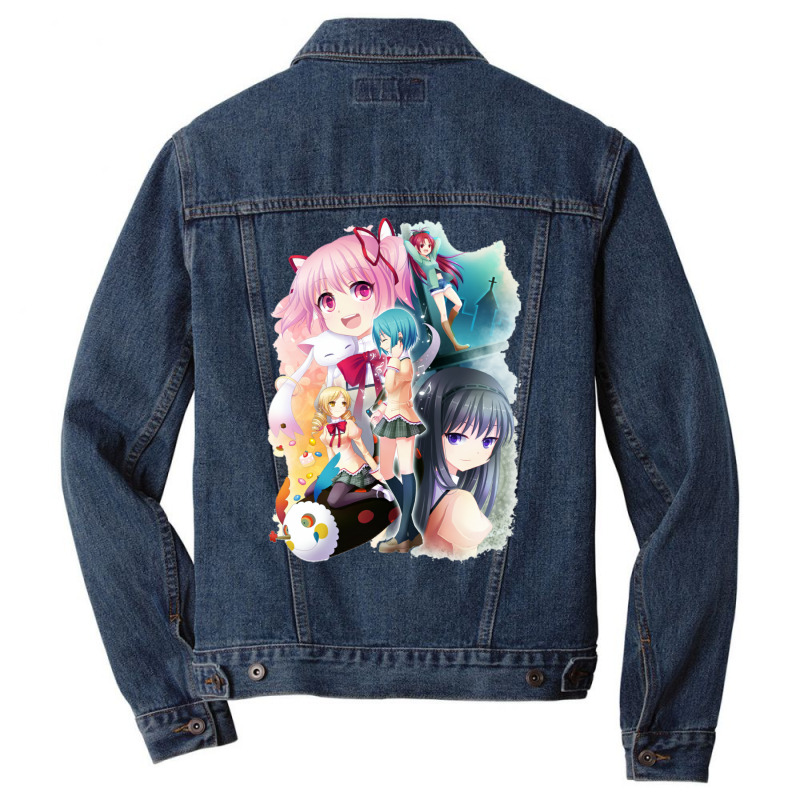 Puella Magi Madoka Magica Anime 1 Men Denim Jacket by xaahiradada3 | Artistshot