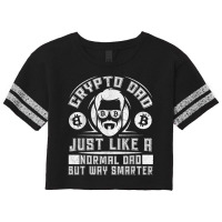 Crypto Dad Just Like A Normal Dad Just A Bit Smart Scorecard Crop Tee | Artistshot