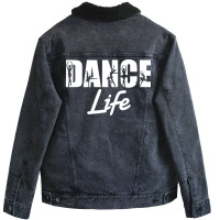 Ballet Dance Life Blue Hipster Unisex Sherpa-lined Denim Jacket | Artistshot