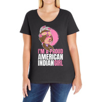 Native Proud American Indian Girl Chief Gift T Shi Ladies Curvy T-shirt | Artistshot