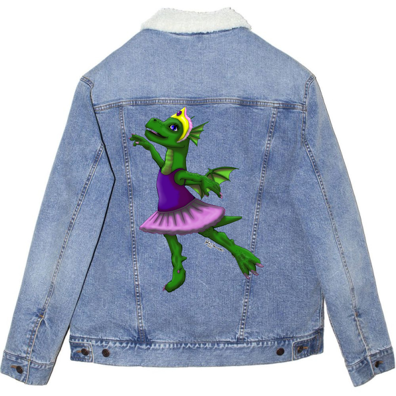 Ballet Dragon Hippie Unisex Sherpa-Lined Denim Jacket by konmaglasco1 | Artistshot