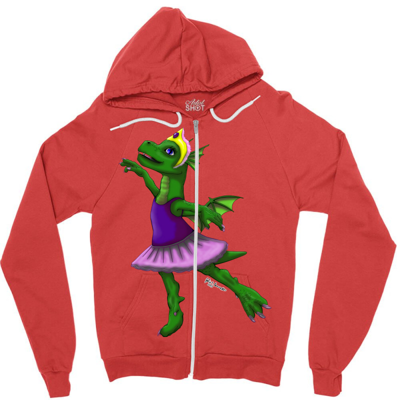 Ballet Dragon Hippie Zipper Hoodie by konmaglasco1 | Artistshot