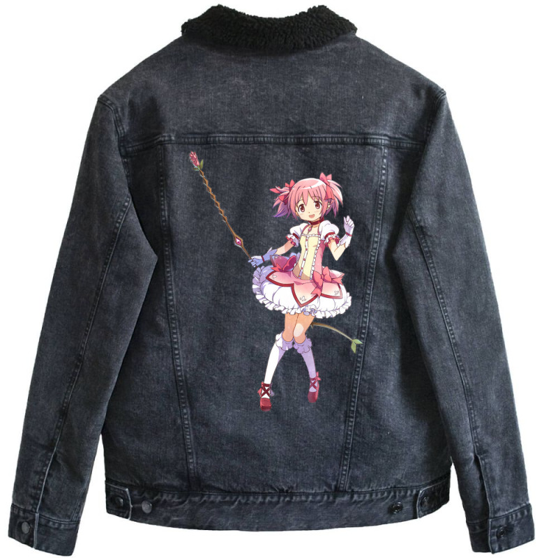 Puella Magi Madoka Magica Anime 9 Unisex Sherpa-Lined Denim Jacket by xaahiradada3 | Artistshot