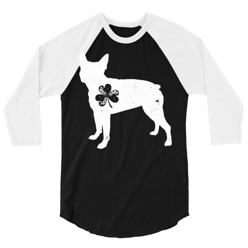 Boston Terrier T  Shirt St Patrick Day   Boston Terrier Shamrock T  Sh 3/4 Sleeve Shirt by helmerschultz894 | Artistshot