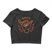 Good Vibes Only Novelty Tshirt Yoga Meditation Gif Crop Top | Artistshot