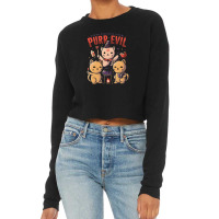 Purr Evil Cropped Sweater | Artistshot