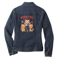 Purr Evil Ladies Denim Jacket | Artistshot