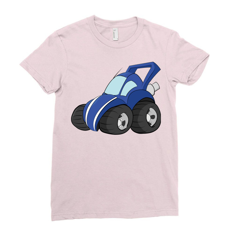 Offroad Blue Wagon Blue Ladies Fitted T-Shirt by mfrekenascam | Artistshot