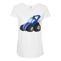 Offroad Blue Wagon Blue Maternity Scoop Neck T-shirt | Artistshot