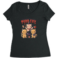 Purr Evil Women's Triblend Scoop T-shirt | Artistshot