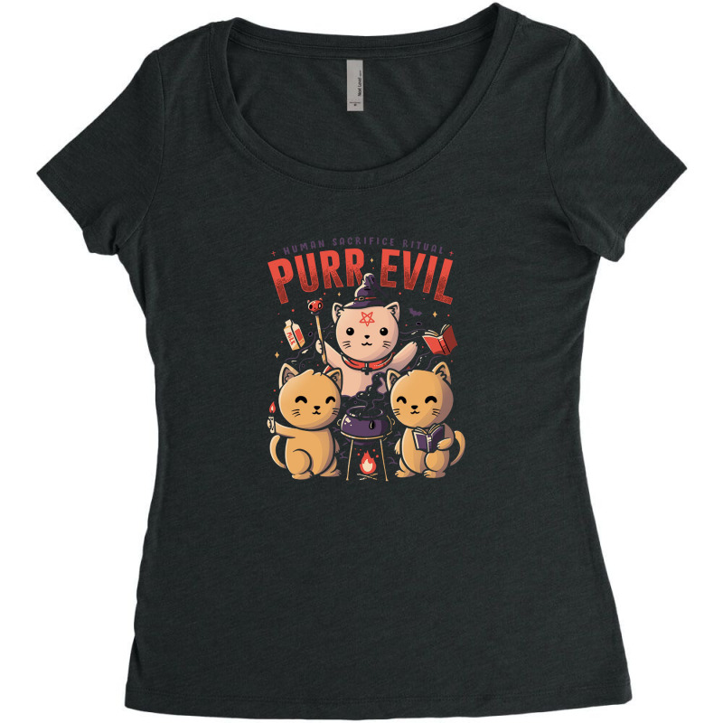 Purr Evil Women's Triblend Scoop T-shirt | Artistshot