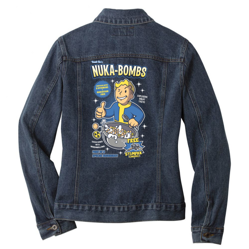 Nuka Bombs Ladies Denim Jacket by Olipop | Artistshot