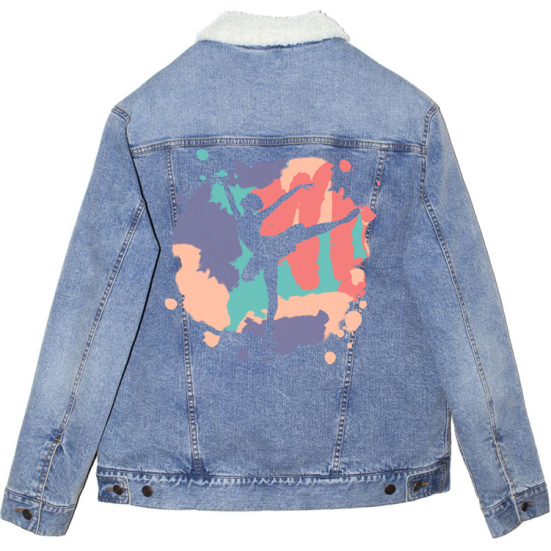 Ballet Dance Watercolor Nostalgia Tumblr Unisex Sherpa-lined Denim Jacket | Artistshot