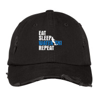 Eat Sleep Water Ski   Waterskiing Waterskier Water Vintage Cap | Artistshot