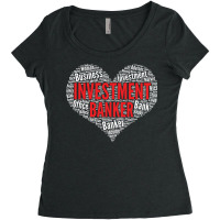 Investment Banker Heart Shape Word Cloud Design Gr Women's Triblend Scoop T-shirt | Artistshot