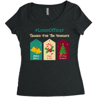 Loan Officer Christmas Gift Tag Funny Holiday Bell Women's Triblend Scoop T-shirt | Artistshot