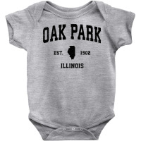 Oak Park Illinois Il Vintage Sports Design Black P Baby Bodysuit | Artistshot