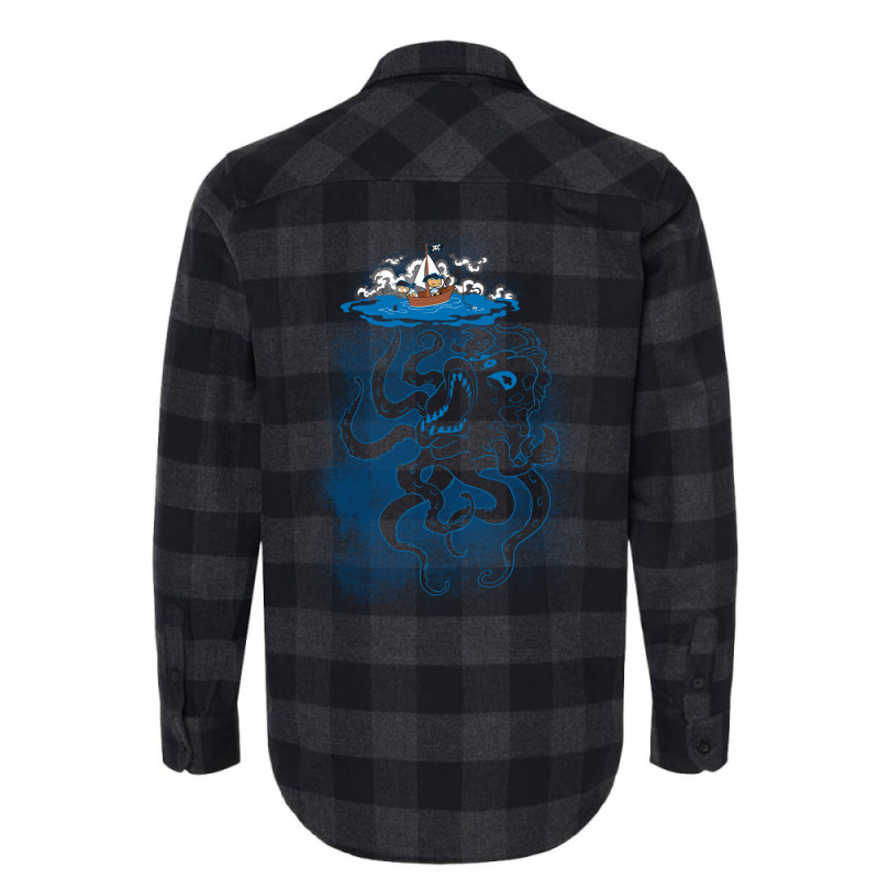 Here There Be Monster Flannel Shirt by ovillabogevr | Artistshot